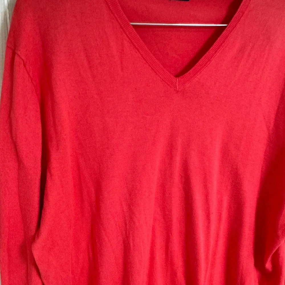 Ralph Lauren Pima Cotton Men's Sweater Coral/ Red Preppy